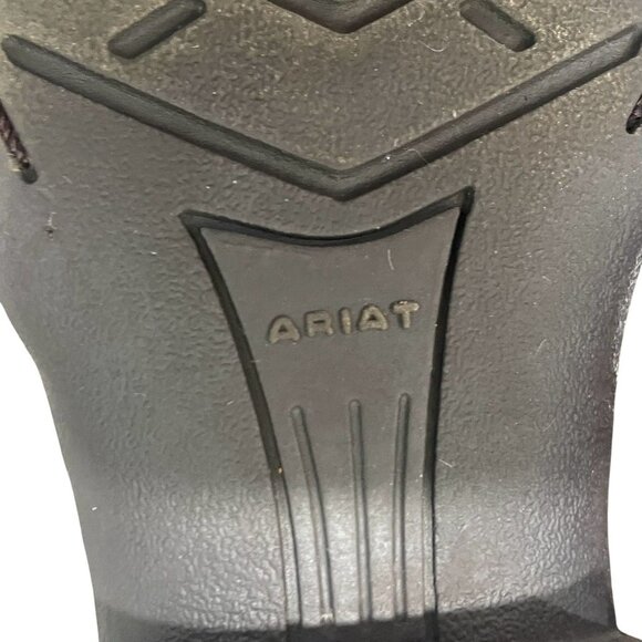 Ariat Kids Camo Western Boots 5 Square Toe Leather Cowboy US Flag Patriotic Chic - Picture 11 of 11